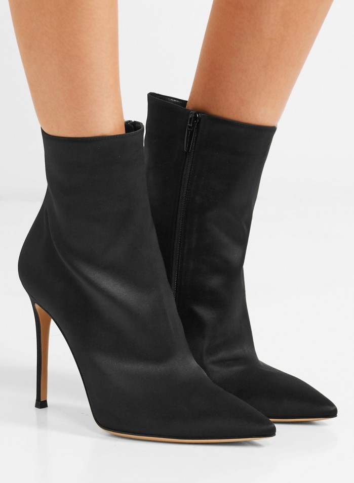GIANVITO ROSSI Arles satin ankle boots – Shoes Post
