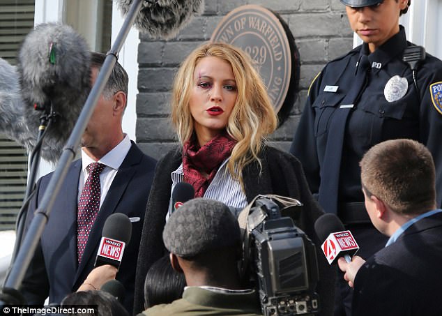 Blake Lively sports a bloodied eye and bruised face on the set of