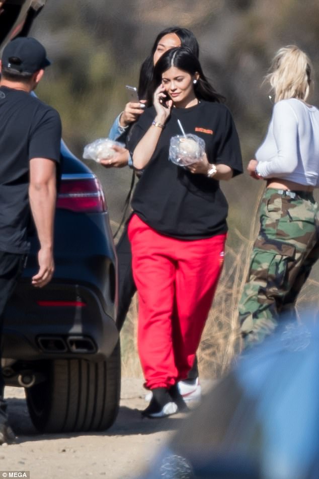 red baggy cargo pants