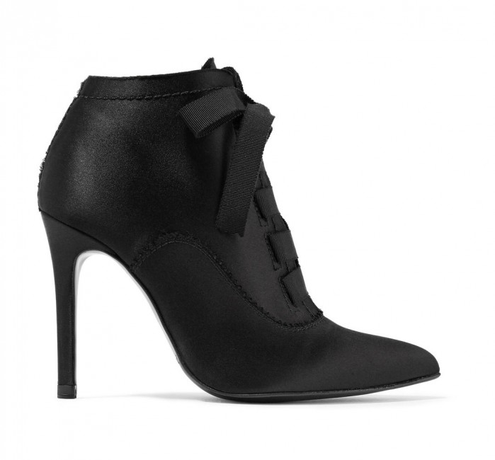 PEDRO GARCIA Ana grosgrain-trimmed satin ankle boots – Shoes Post