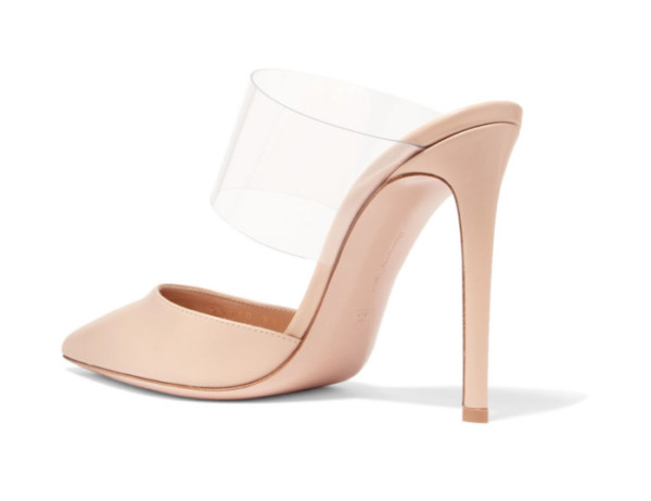 GIANVITO ROSSI Virtua 105 PVC and leather mules – Shoes Post