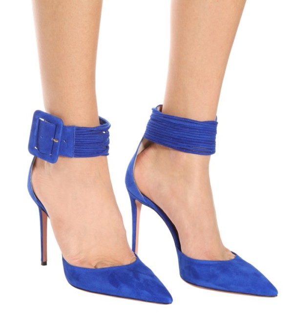 AQUAZZURA Casablanca 105 suede pumps – Shoes Post