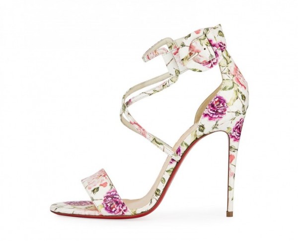 Christian Louboutin Choca Floral Snake Red Sole Sandal – Shoes Post