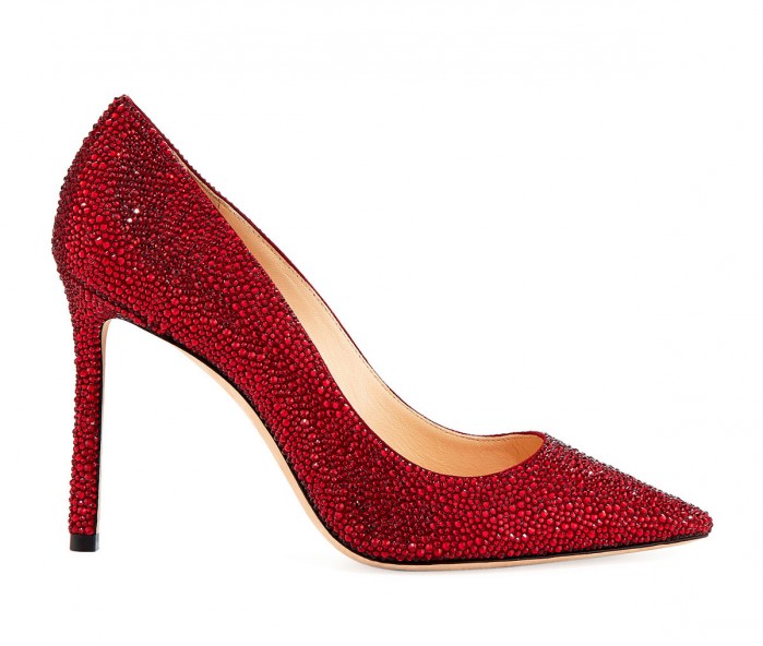 Jimmy Choo Romy 100mm Suede Pump with Crystals – Shoes Post