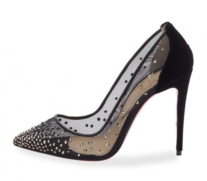 Christian Louboutin Follies Strass-Embellished Red Sole Pump – Shoes Post