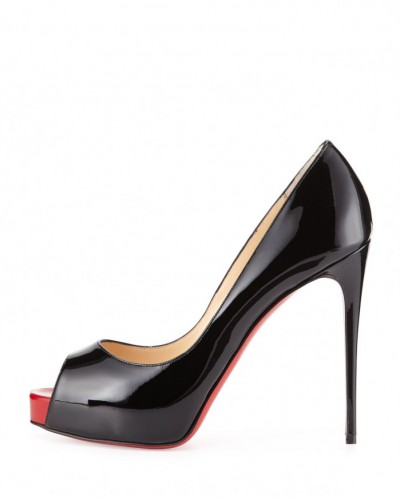 christian louboutin new very prive patent red sole pump