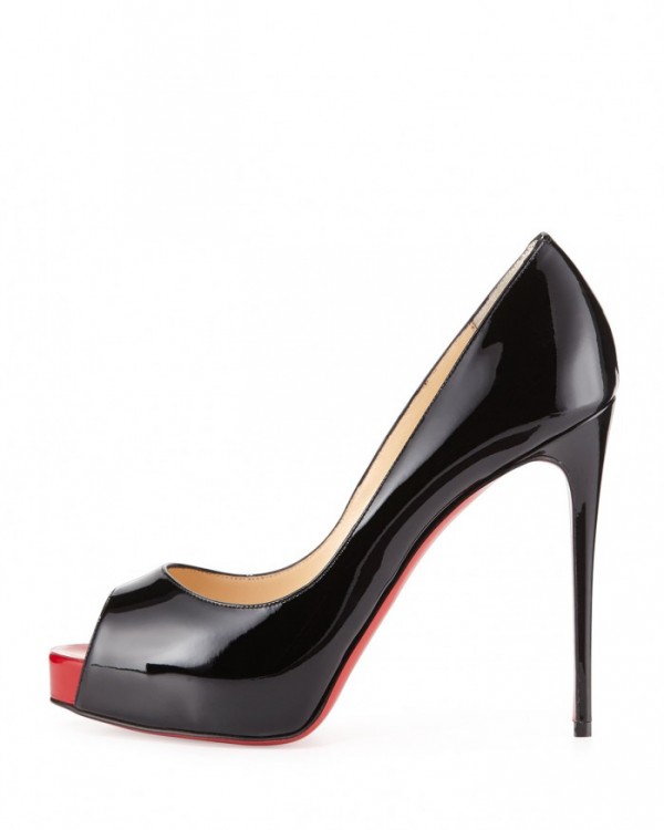 christian louboutin new very prive patent red sole pump