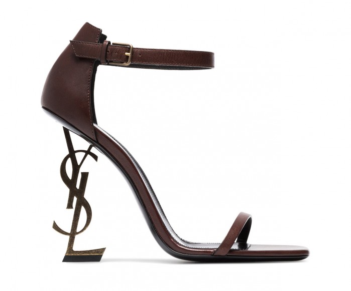 SAINT LAURENT Brown Opyum 110 Leather sandals – Shoes Post