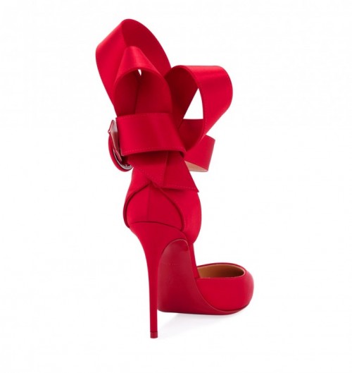 Christian Louboutin Raissa Satin Red Sole Sandals – Shoes Post