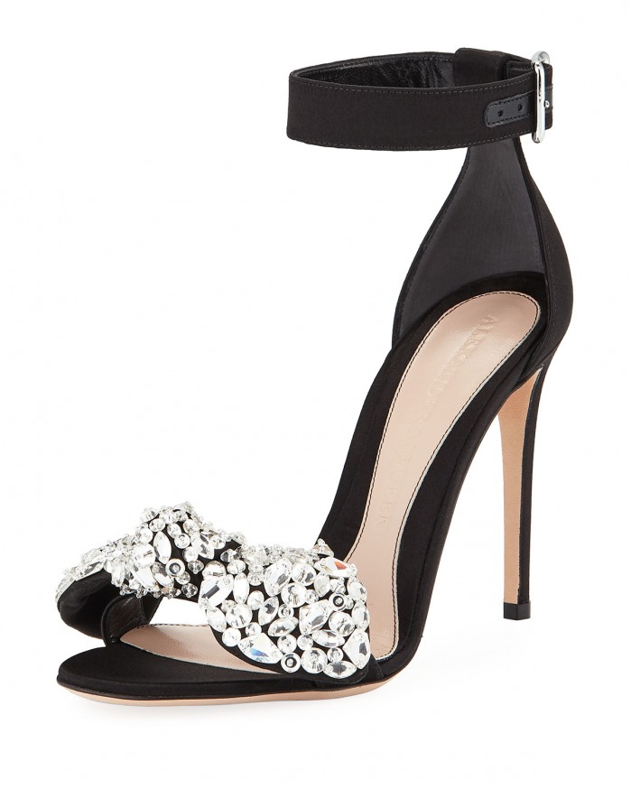 Alexander McQueen Crystal Bow d’Orsay Sandal – Shoes Post