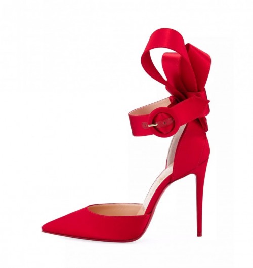 Christian Louboutin Raissa Satin Red Sole Sandals – Shoes Post