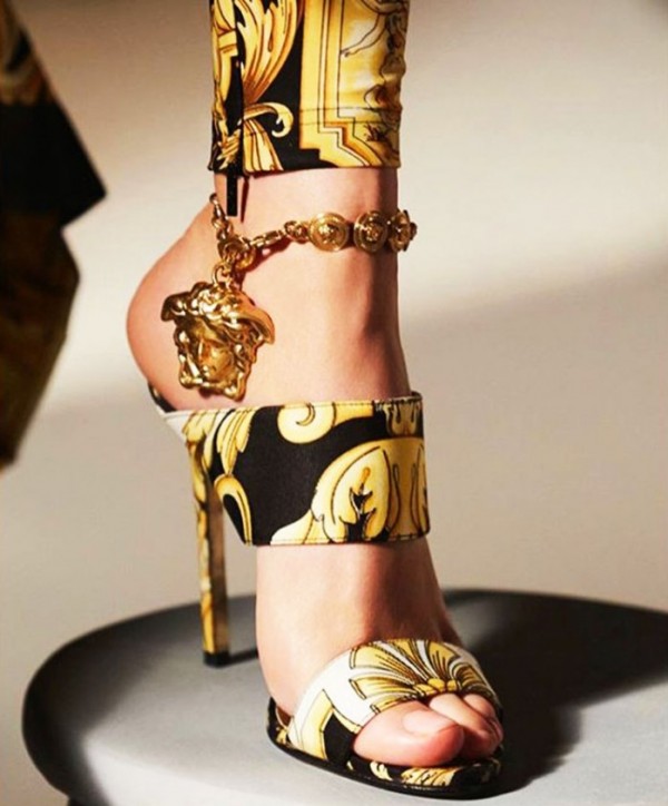 VERSACE Baroque print sandals – Shoes Post