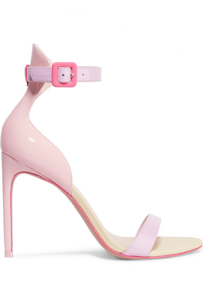 SOPHIA WEBSTER Nicole color-block patent-leather sandals – Shoes Post