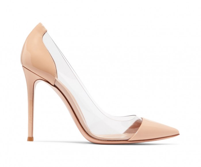 GIANVITO ROSSI Plexi 105 patent-leather and PVC pumps – Shoes Post