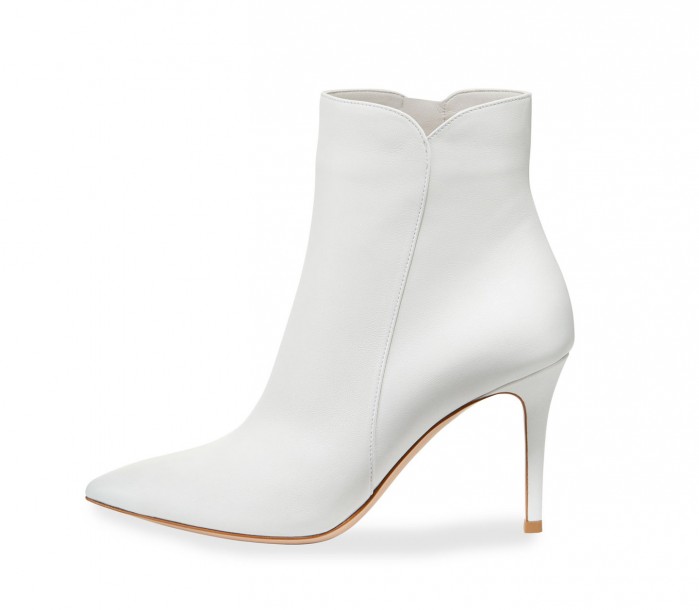 Gianvito Rossi Levy Notched Leather 85mm Booties – Shoes Post