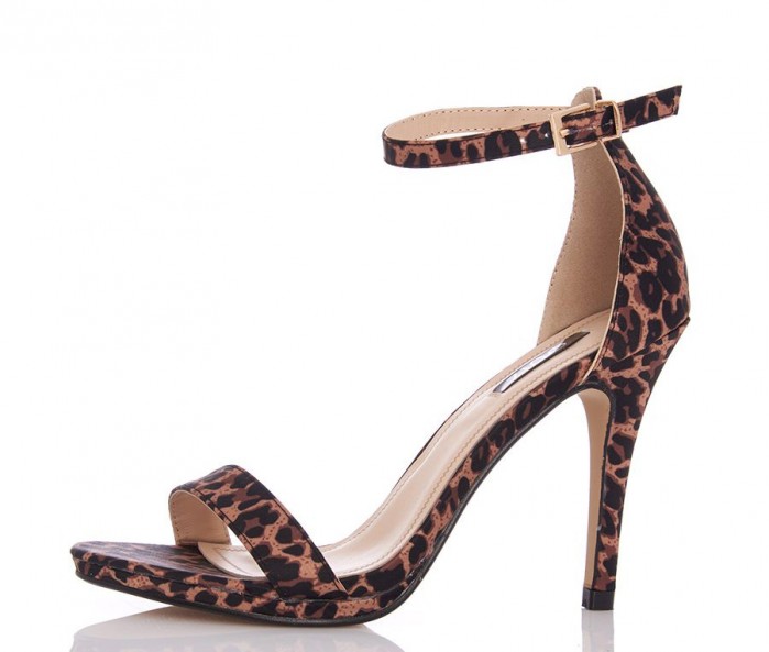QUIZ Olivia’s Leopard Print Satin Heels – Shoes Post