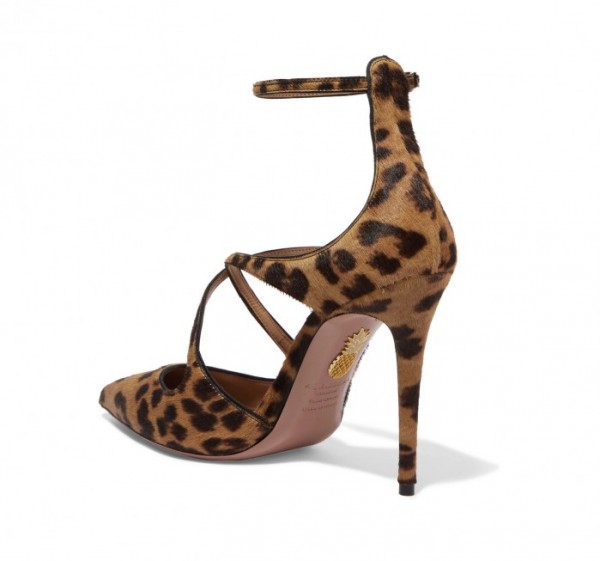 AQUAZZURA Viviana leopard-print calf hair and leather pumps â Shoes Post