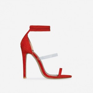 suede perspex heels