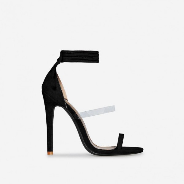 suede perspex heels