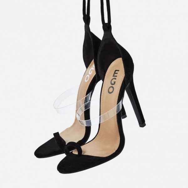lace up perspex heel
