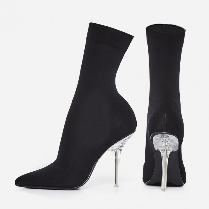 doll perspex ankle sock boot