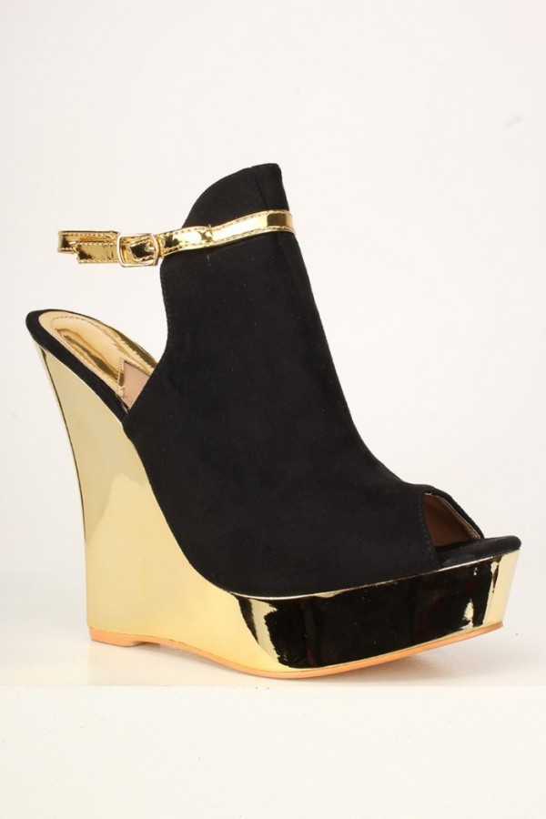peep toe platform wedges