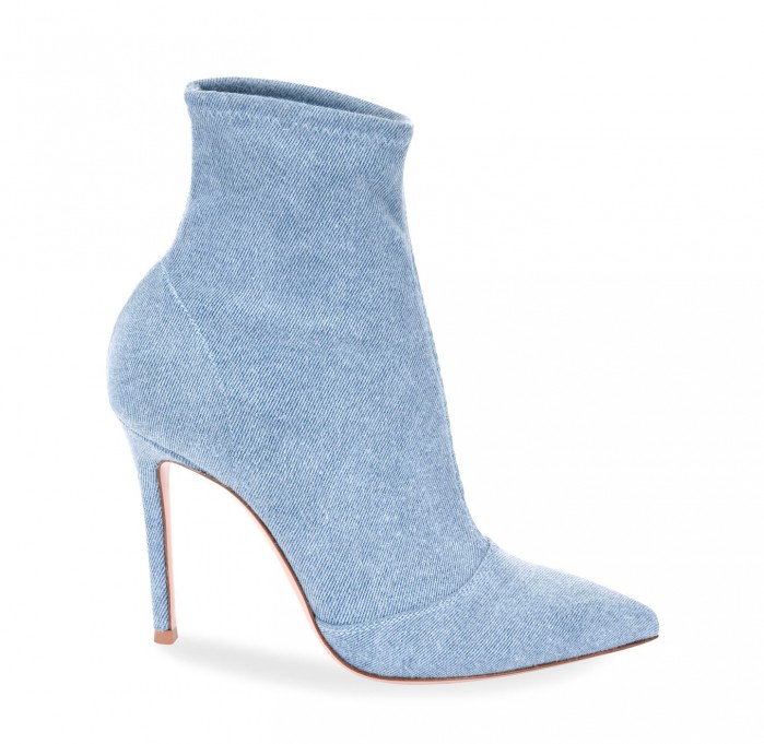Gianvito Rossi Denim Stretch 105mm Bootie – Shoes Post