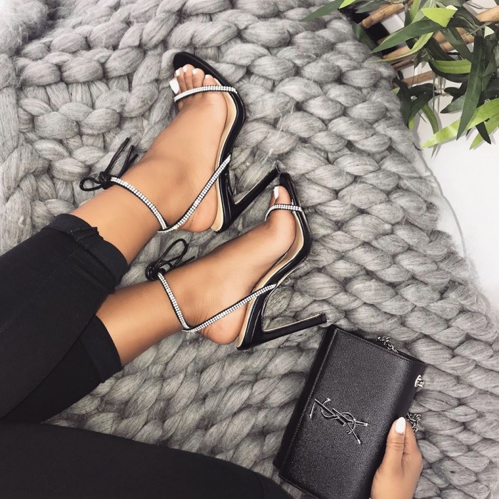 diamante barely there sandals