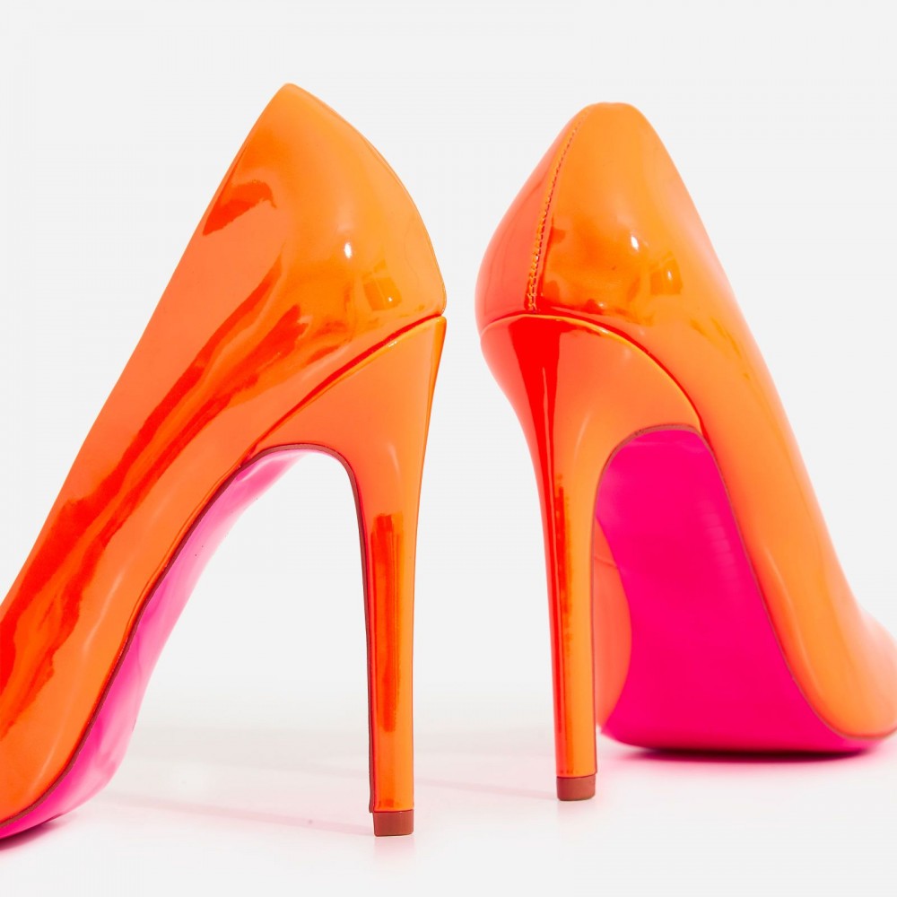 New Look Bright Orange Suedette Ankle Strap Heeled Sandals | Ankle strap  sandals heels, Wedding shoes sandals, Orange shoes