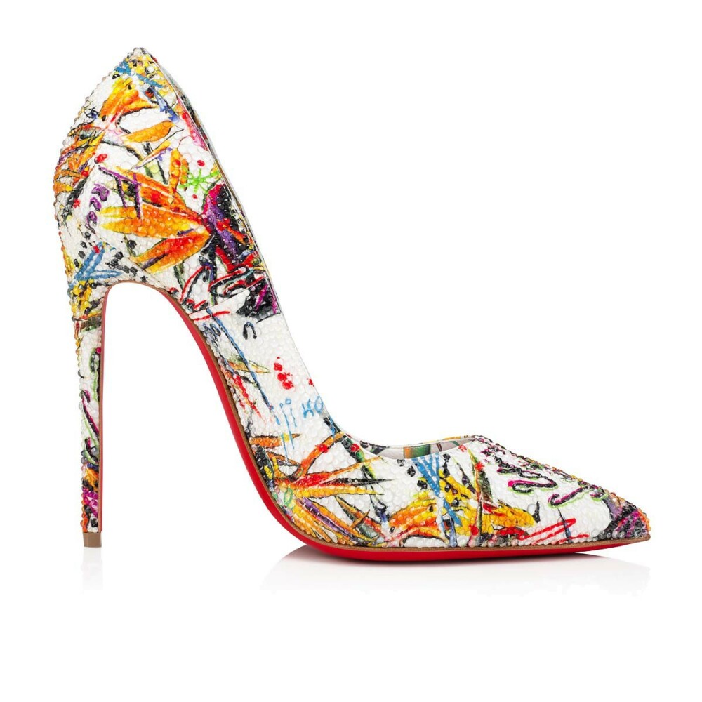 Christian Louboutin SO KATE STRASS BOUM 120 Crystal Suede Pump Heels Shoes  $1895