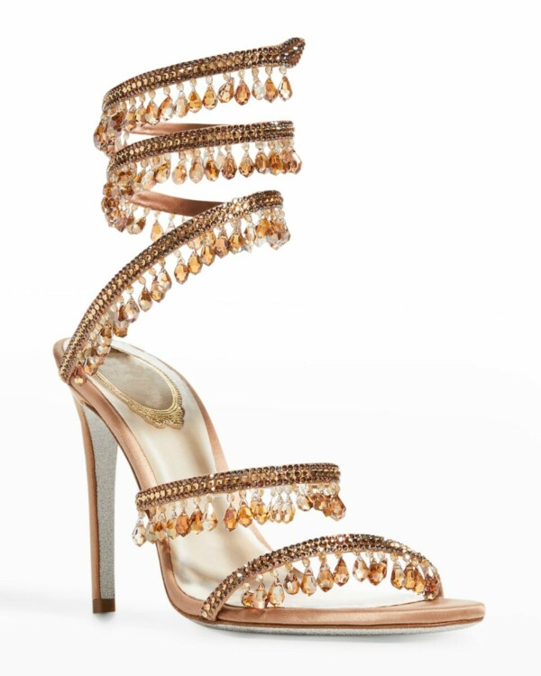 Rene Caovilla 105mm Chandelier Snake Stiletto Sandals – Shoes Post