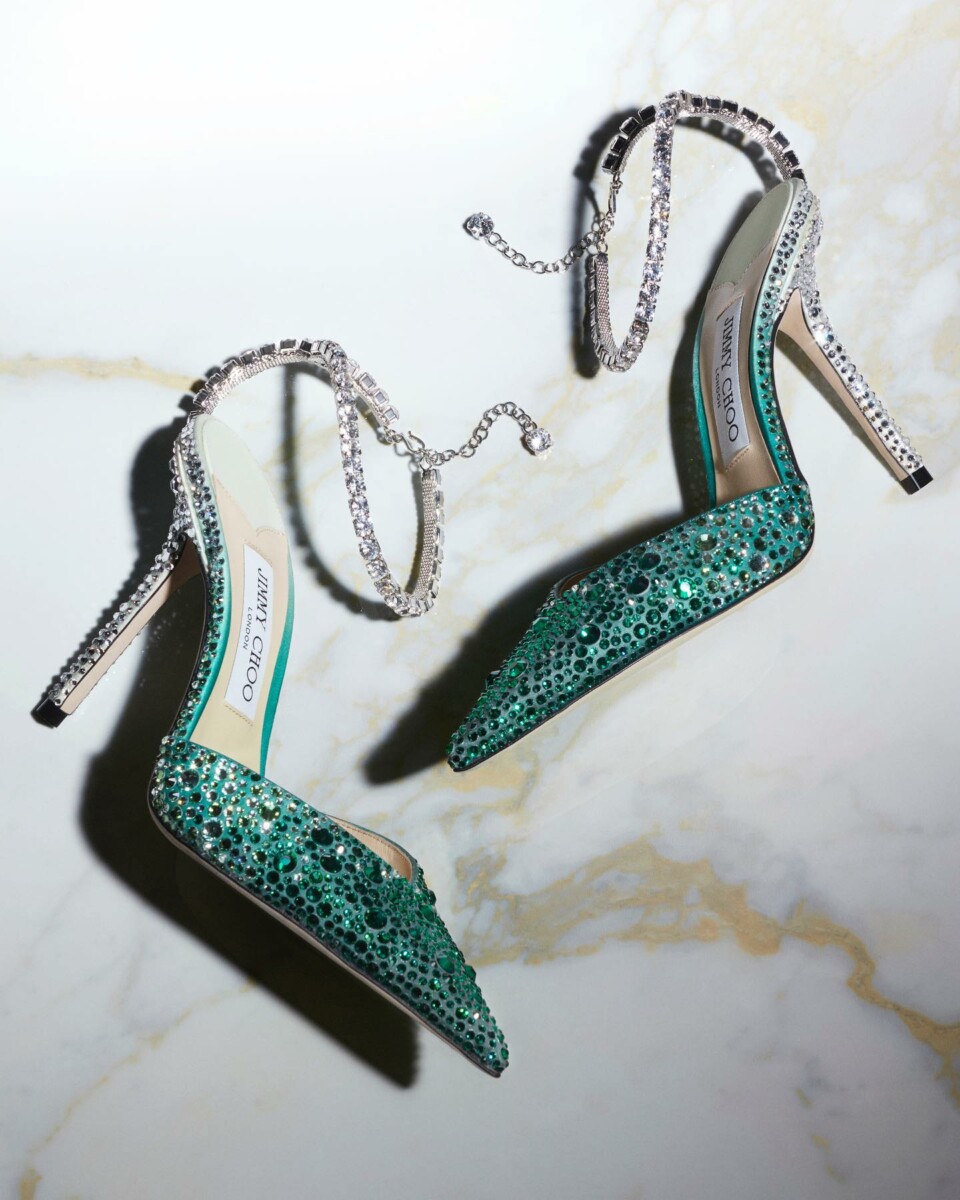 Jimmy Choo ○ Swarovski crystals, stiletto pumps | Jimmy choo heels,  Stunning shoes, Heels