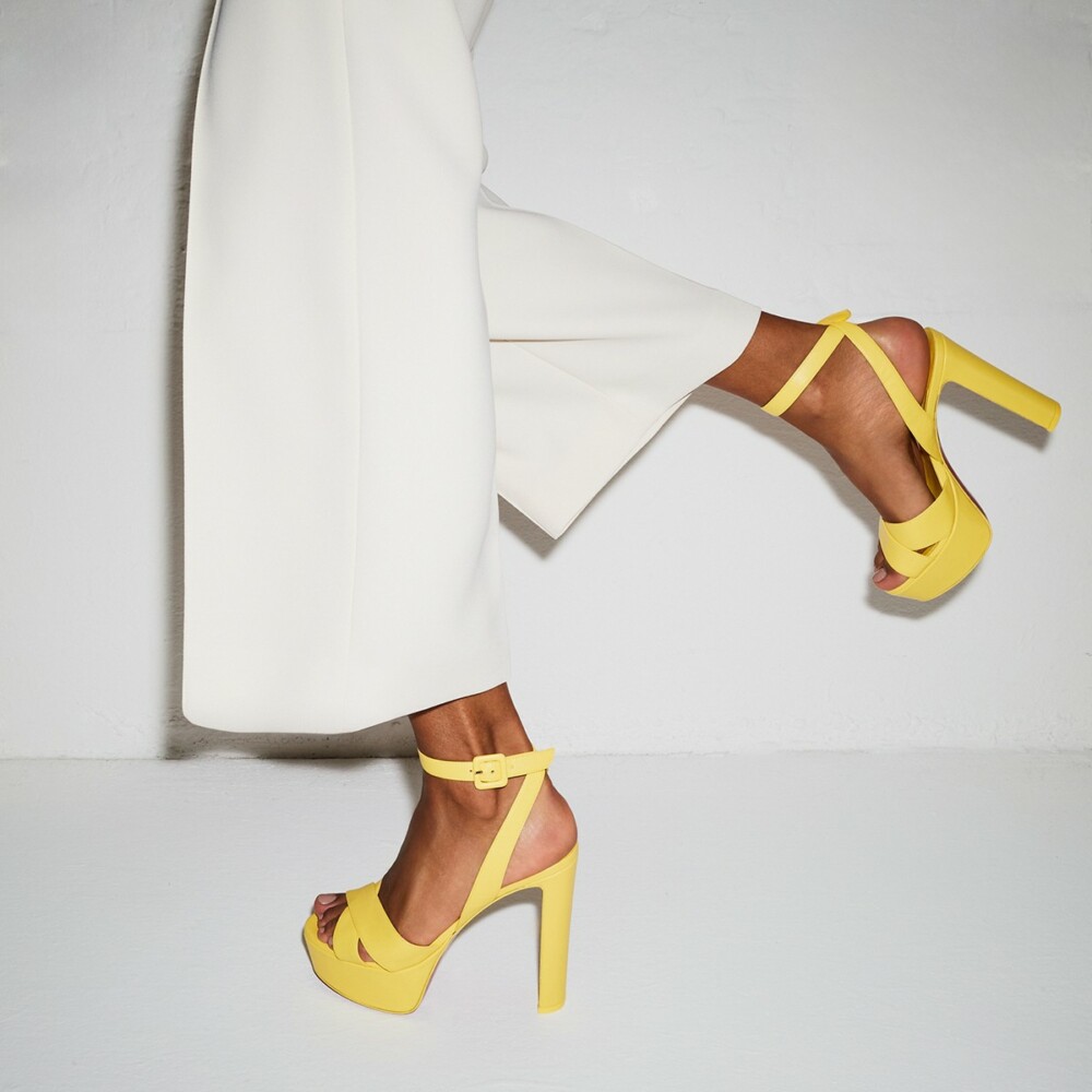 ASOS DESIGN Wide Fit Noun platform barely there heeled sandals in beige |  ASOS